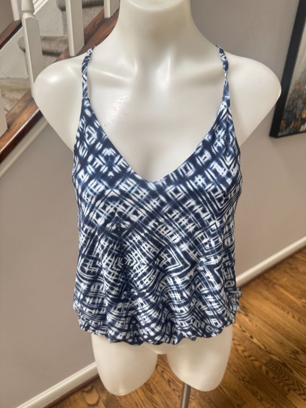 NWT Deborah Viereck Acorn Tank Top Snow Printed Size XS